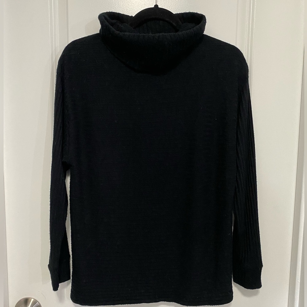 Black Soft and Fuzzy Turtleneck